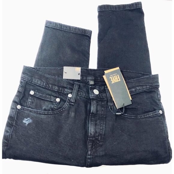 Frye Womens Black Mid Rise Distressed Ripped Melissa Skinny Jeans Sz 27 New - Picture 6 of 10